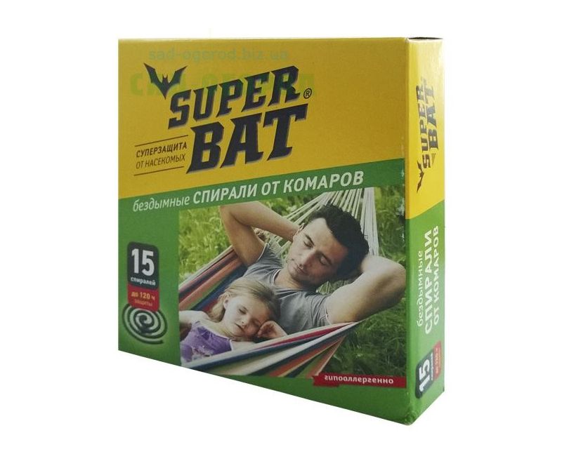 Super Bat Спирали зеленые от комаров