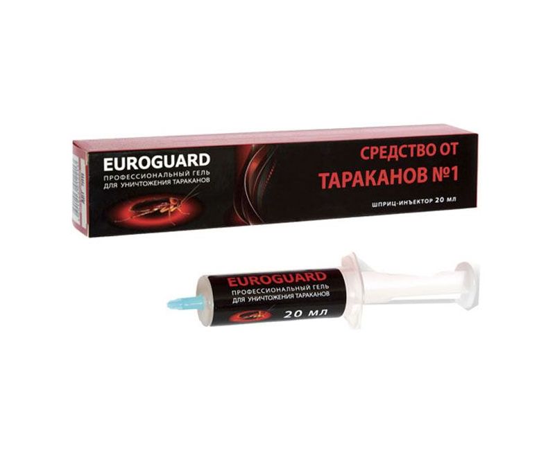 Euroguard гель от тараканов PREMIUM шприц-инъектор 20 мл